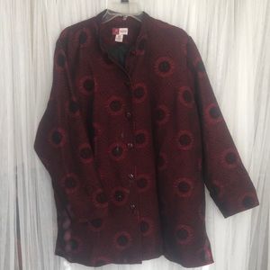 Red and Black Pea Coat